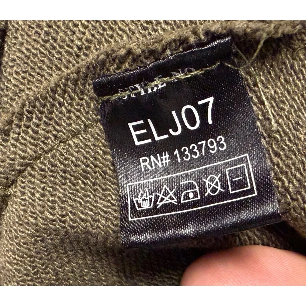 POL Clothing Women Olive Green Open Front Shawl Collar Cardigan Size Medium‎